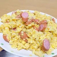 Snapdishの料理写真:カニ玉ウィンナーチャーハン|ｒｋｎｎさん