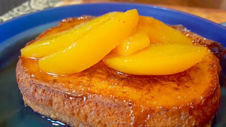 Brioche French Toast  with Rhum and Peach|kellzさん