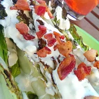 Snapdishの料理写真:Grilled romaine with blue cheese dressing|Changamissさん