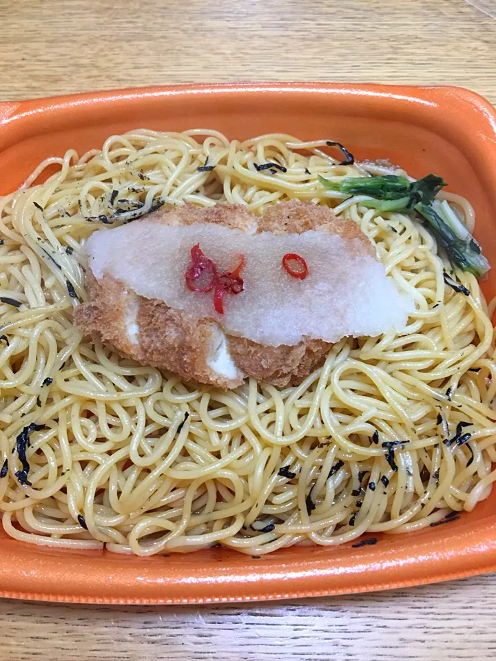 チキンカツの和風おろしスパゲッティ|ゆずあんずさん