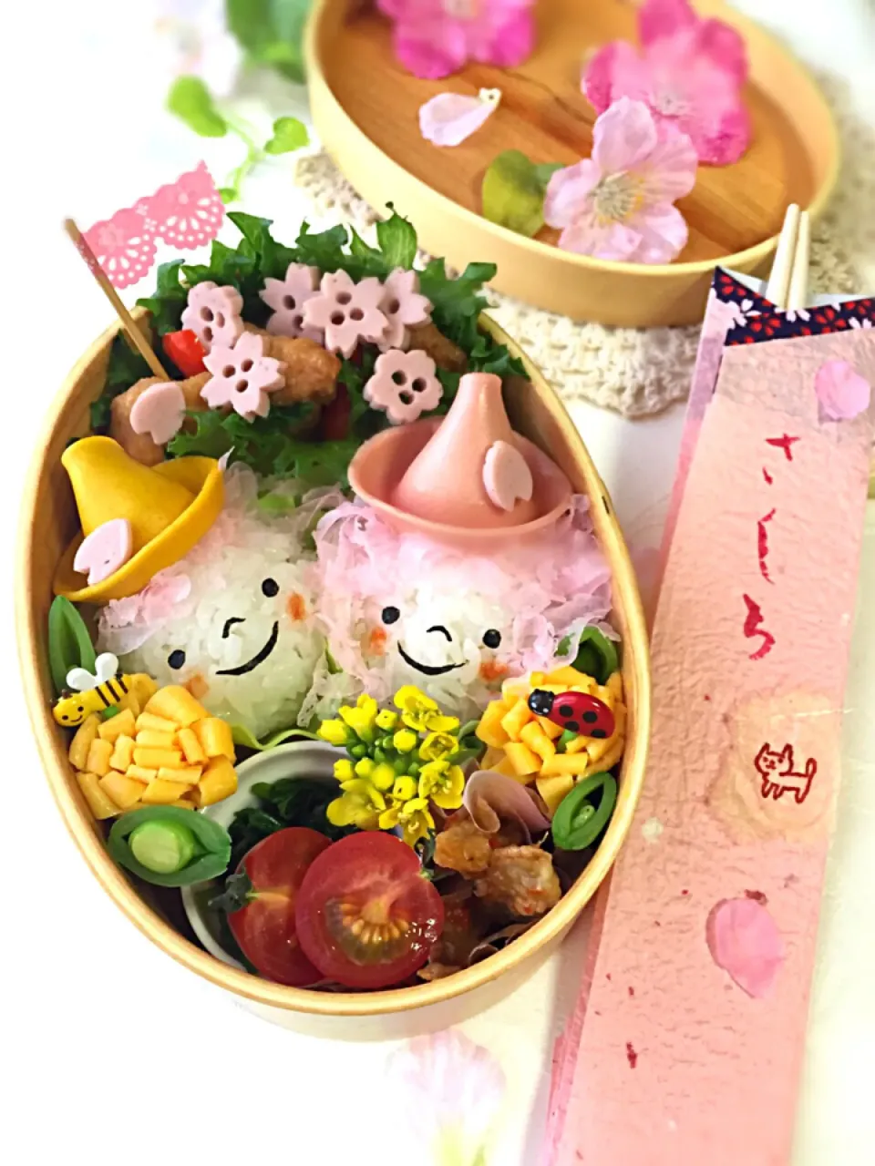 ゆっぴーのお花見🌸弁当「お花見デート💕」|kumiさん