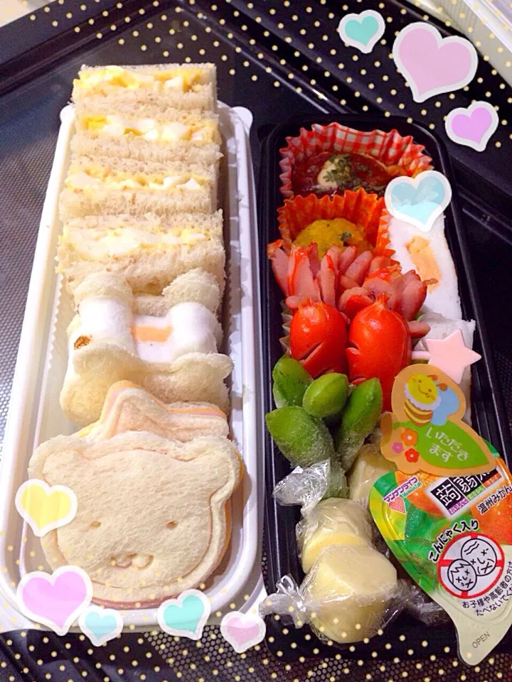 くまさんサンドイッチ弁当|♡̷ஐゆかちんஐ♡̷さん