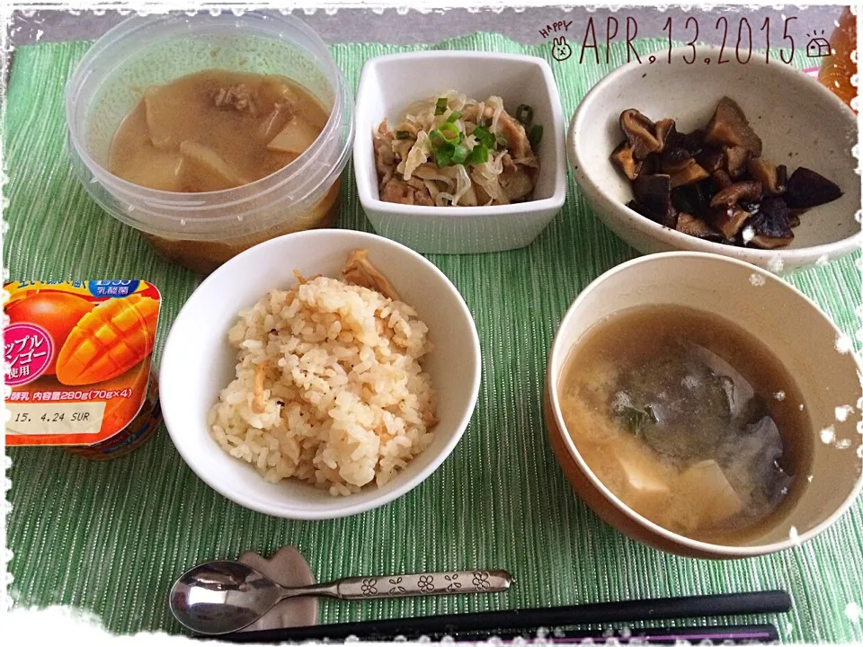 4/13の朝ごはん🍚|みきぴょん♪さん