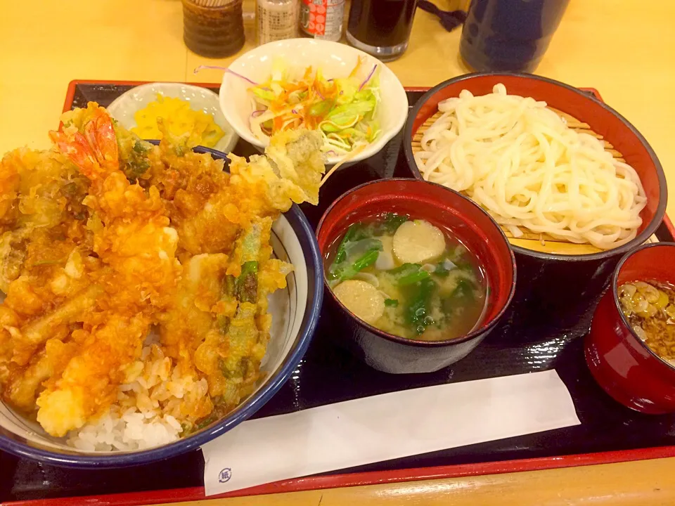 あさり穴子天丼小うどんセット|くらんさん