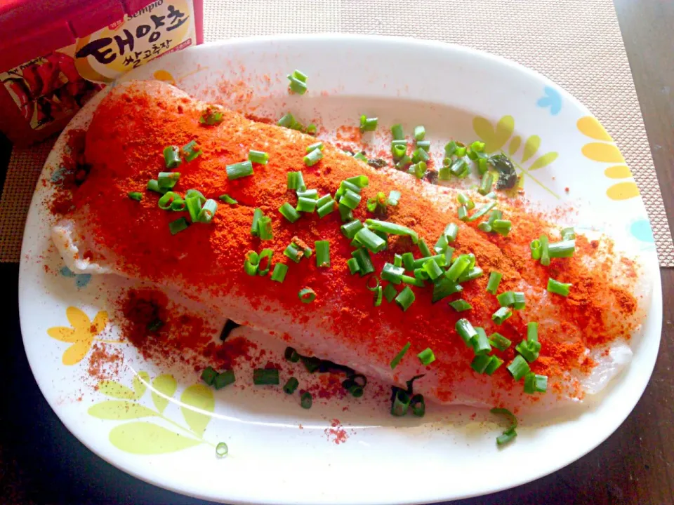 Sole Fish Fillet wrapped in Paprika and Korean hot paste ©|🌼 Pooja's Kitchenette 🌼さん