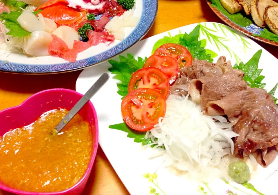 ひかりママ＊ちゃんの野菜たっぷりドレッシングで沢山の野菜と食べる焼きしゃぶヾ(＠⌒ー⌒＠)ノ💖|ももさん