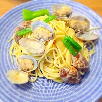 Snapdishの料理写真:アサリとほうれん草のパスタ|ひろさん