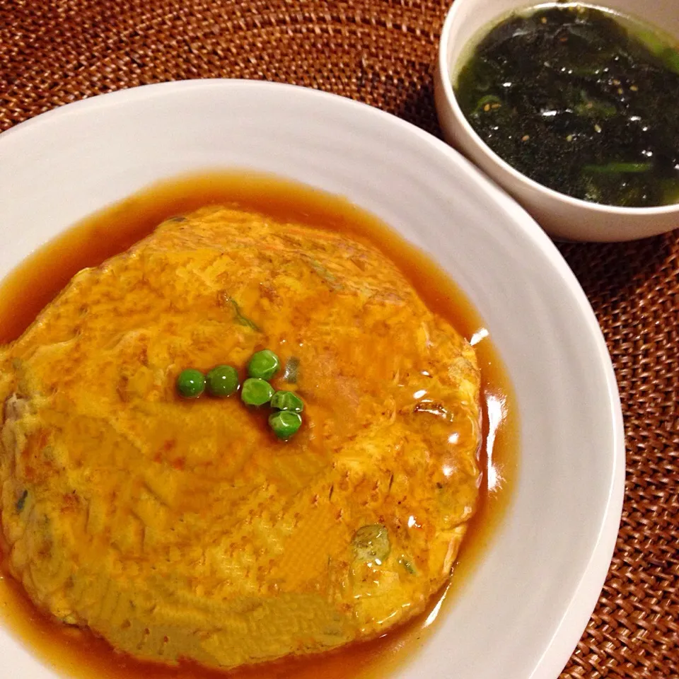 天津飯＆わかめスープ|chacoさん