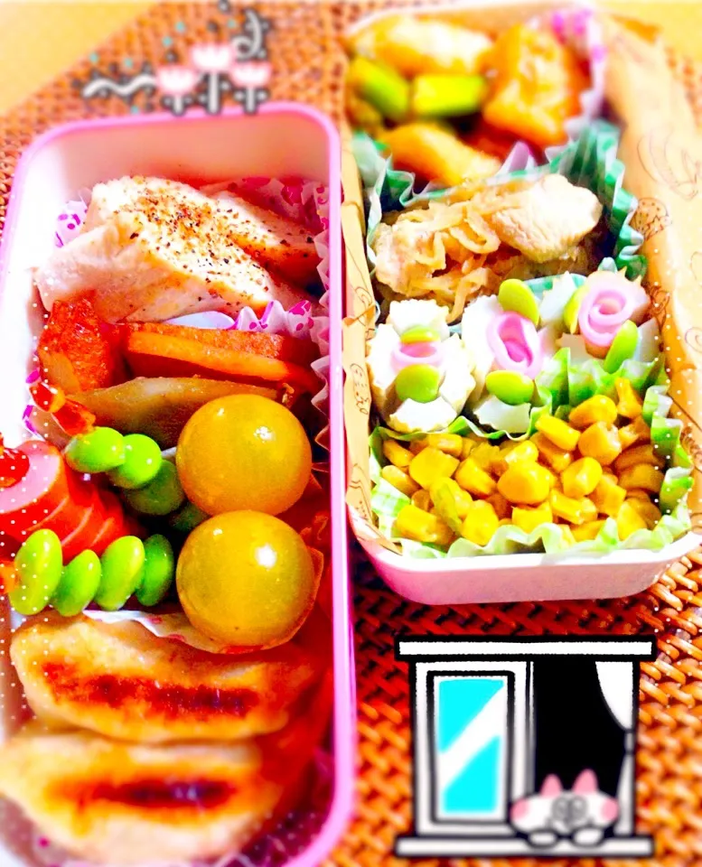 Snapdishの料理写真:旦那さんのヘルシー弁当|SakuSakuさん