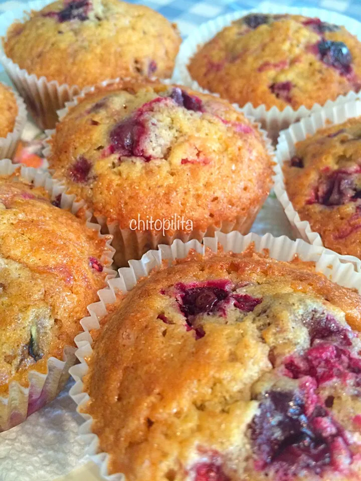 Triple berry cupcakes|chitopilitaさん