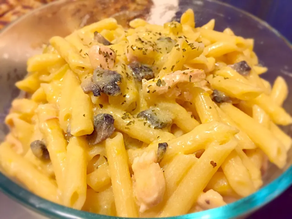 Creamy Chicken Penne Pasta with Butter squash|Angelaさん