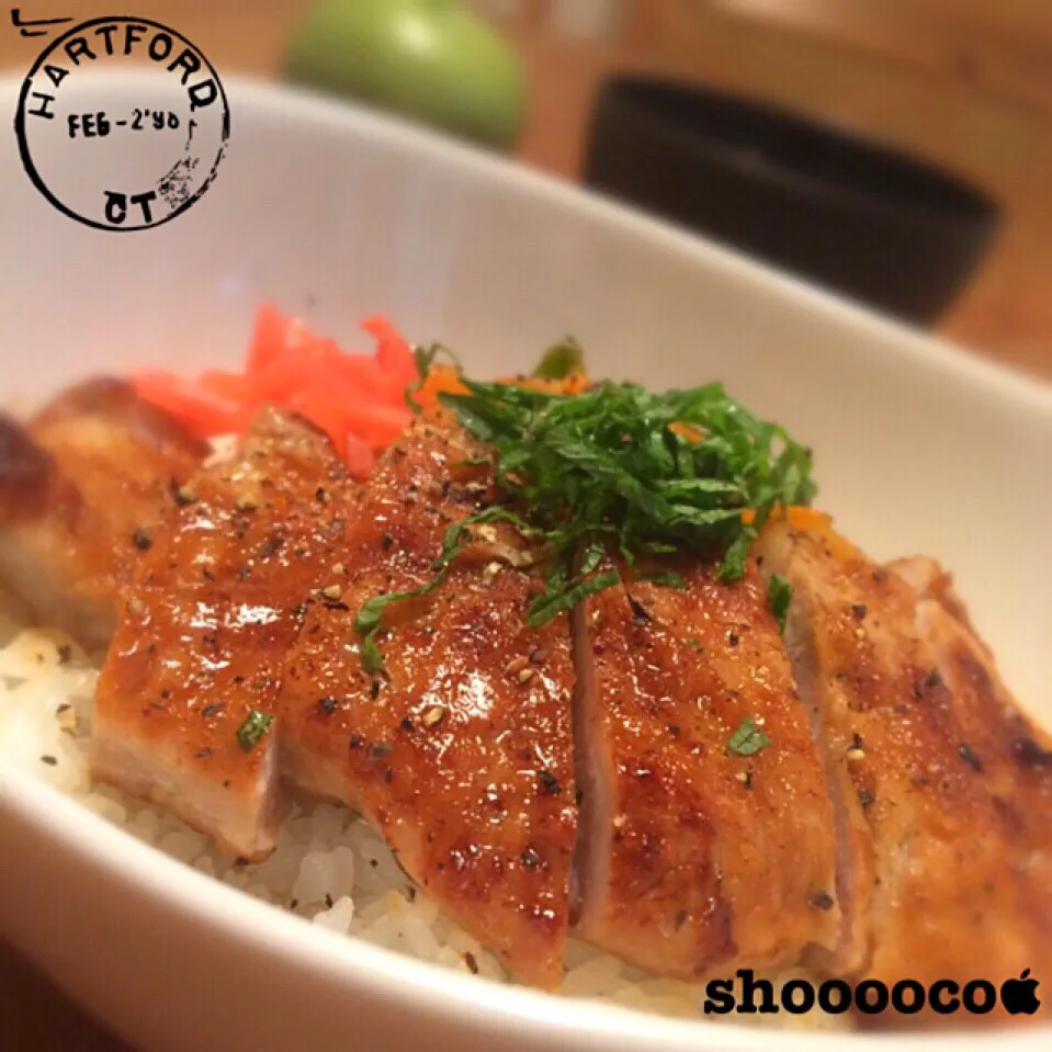 【半日漬け込みましたが、漬け込まないのがどうなのか比較できない…】トンテキ丼|shoooocoさん