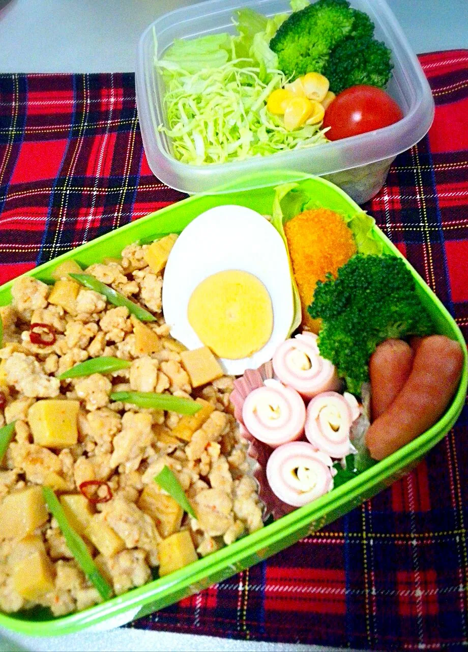 ピリ辛！筍そぼろ弁当|こもず♪さん