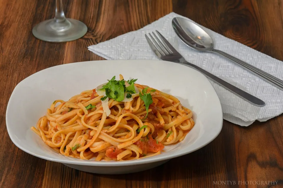 Bacon Spaghetti with Roma & Cherry Tomatoes|Mr Bさん