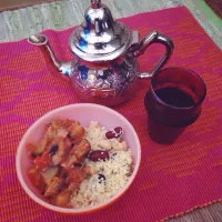 Couscous salad with tomato and eggplant stew /クスクスのサラダとラタトゥイユ風シチュー|Konさん