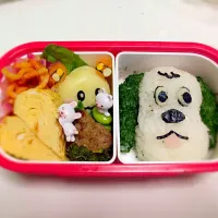 Snapdishの料理写真:キャラ弁 わんわん&う〜たん|Lekoさん