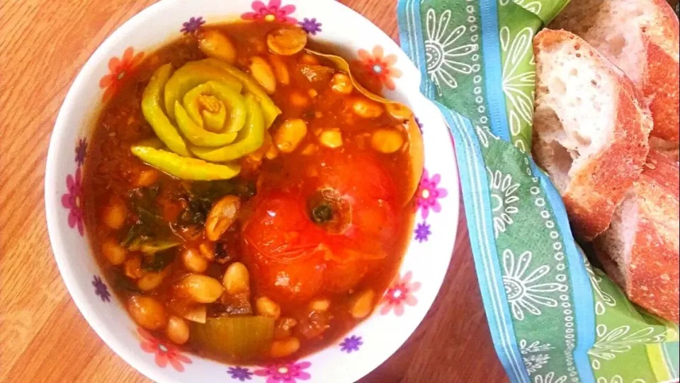 まるごとトマトのミネストローネ|ここさん