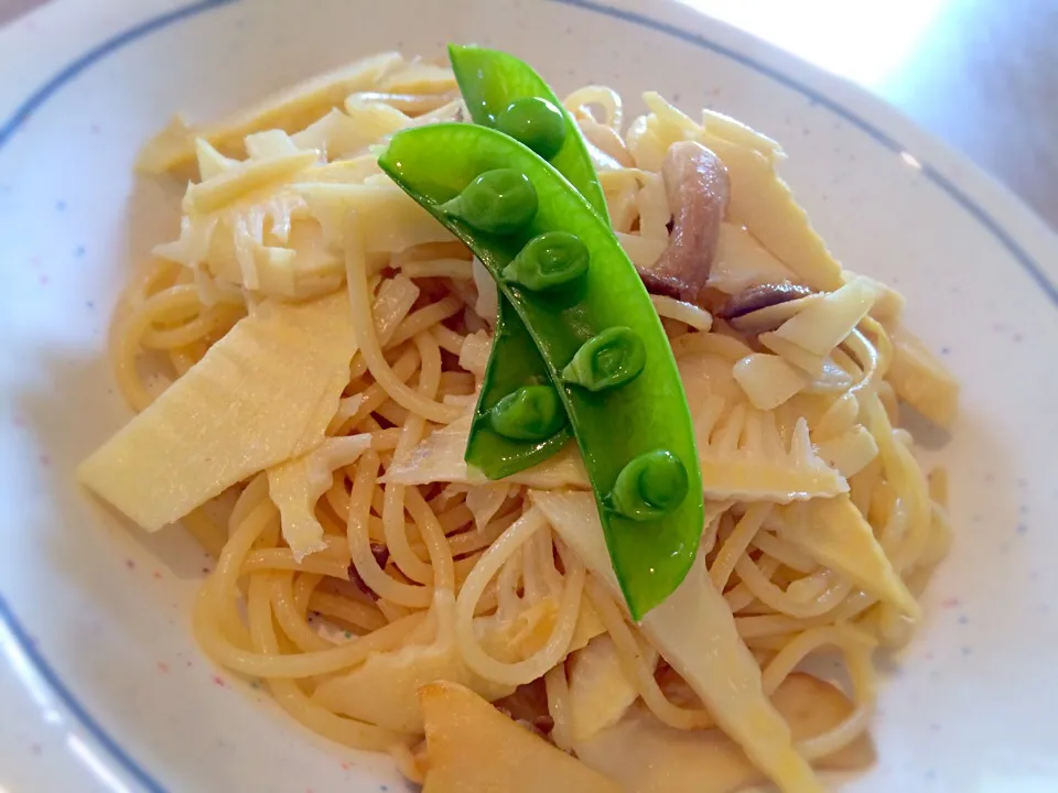 タケノコたっぷり 筍とエリンギのバター醤油スパゲッティ|きむらゆりかさん