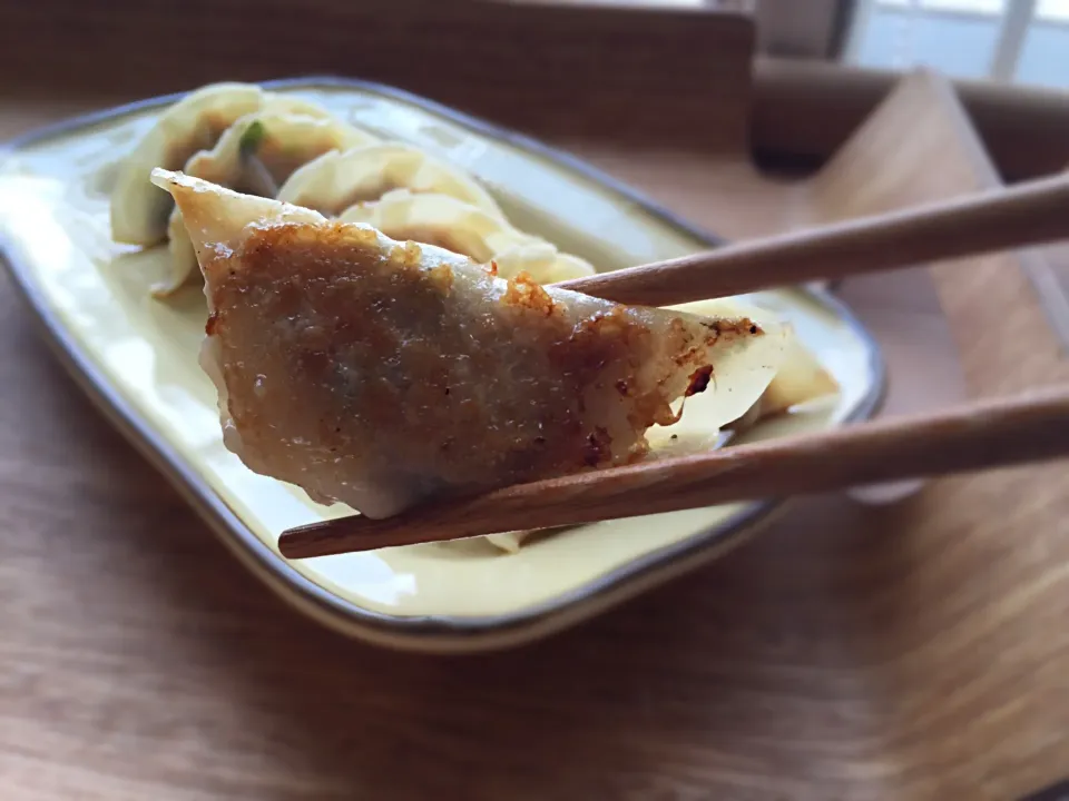 Snapdishの料理写真:Homemade gyoza|Kim Pakinyさん