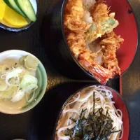 Snapdishの料理写真:天丼セット(ざる蕎麦)|ヒロさん