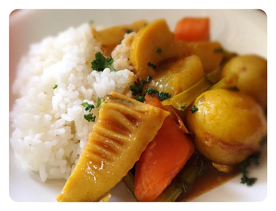 たけのこカレー。野菜もごろごろ。|小川真一さん