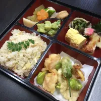 筍づくし松花堂弁当|うらまみこさん