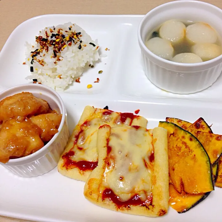 ピザ風油あげ◇胸肉の味噌マヨ◇カボチャソテー◇|ほのかさん