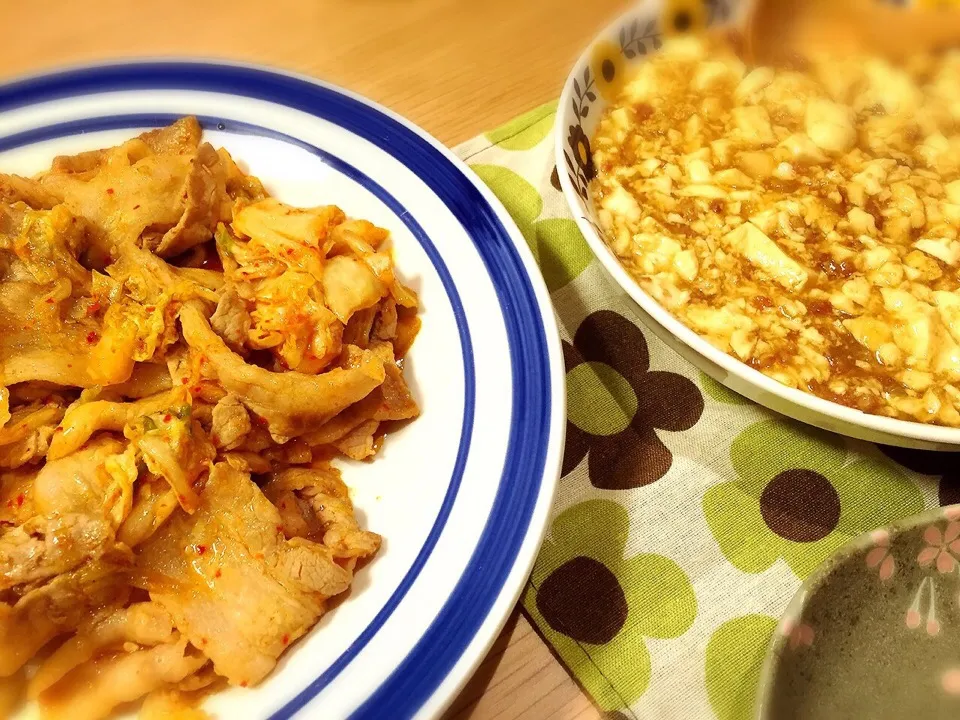 豚キムチと豆腐のすき焼き風味|かなさん