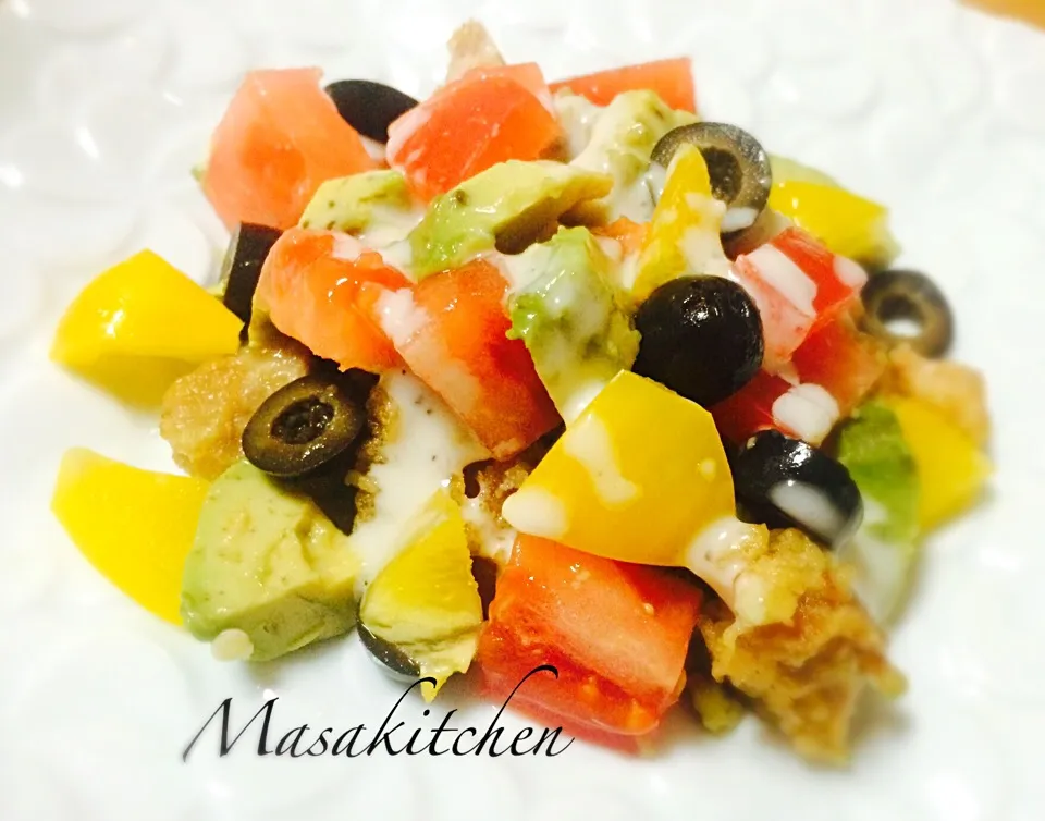 Avocado,tomato,olive salad|Masakiさん