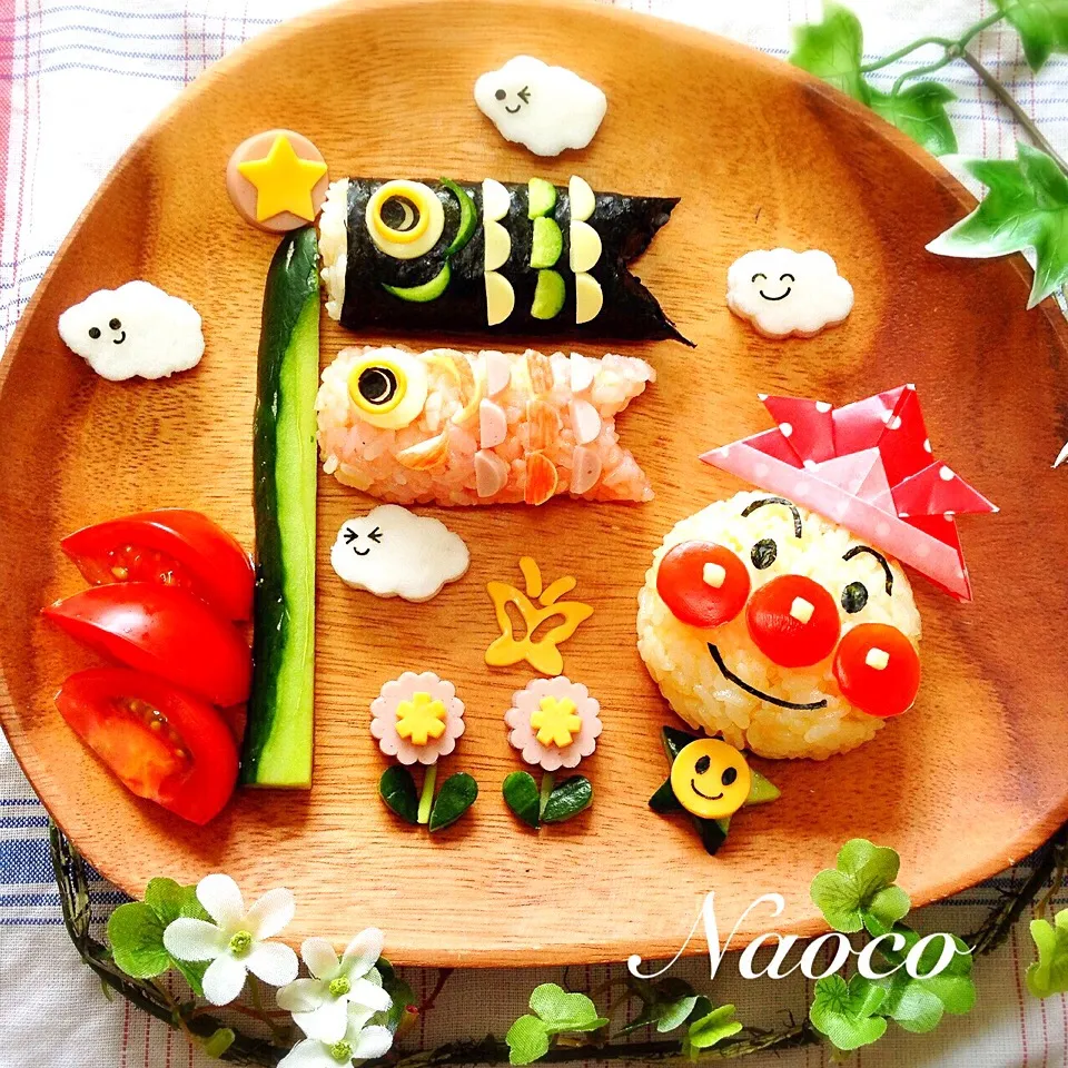 アンパンマと鯉のぼりのこどもの日ランチプレート♬|naocoisaさん