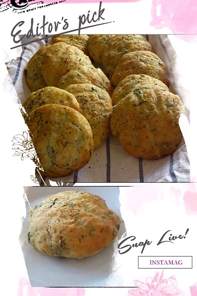 Ham & Spinach Bread ( ハムとホウレンソウのパン)|💖 ジジ 💖さん