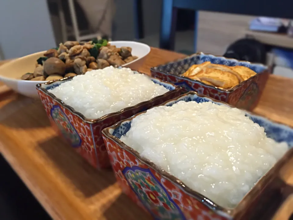 Boiled rice with tofu & mushroom|Kim Pakinyさん