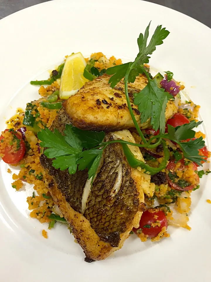 Grilled snapper with Turkish couscous|Michael Kohlさん