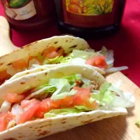 Snapdishの料理写真:タコス 勉強中                                    Tacos!! Studing now!