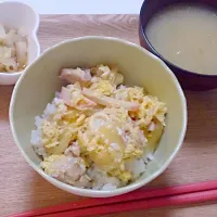 Snapdishの料理写真:かまぼこ入り親子丼|みづいさん