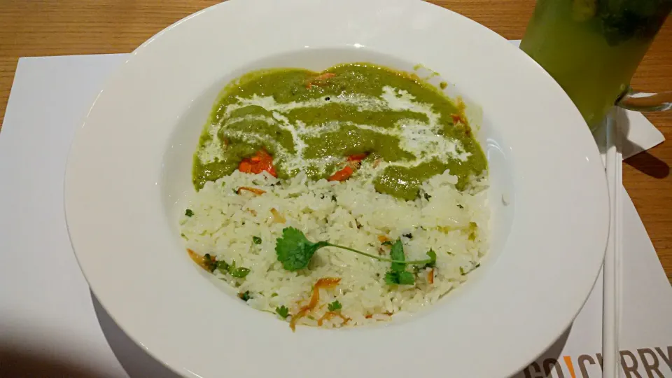 green curry with teriyaki chicken|clara lieさん