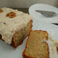 Snapdishの料理写真:Banana cake with banana walnut frosting|Premarani Many-Raswanさん