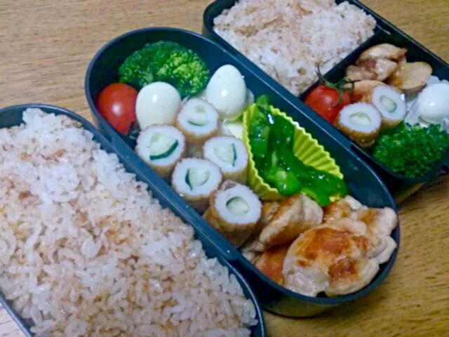 Snapdishの料理写真:鶏肩肉の塩焼き弁当|mamaruさん