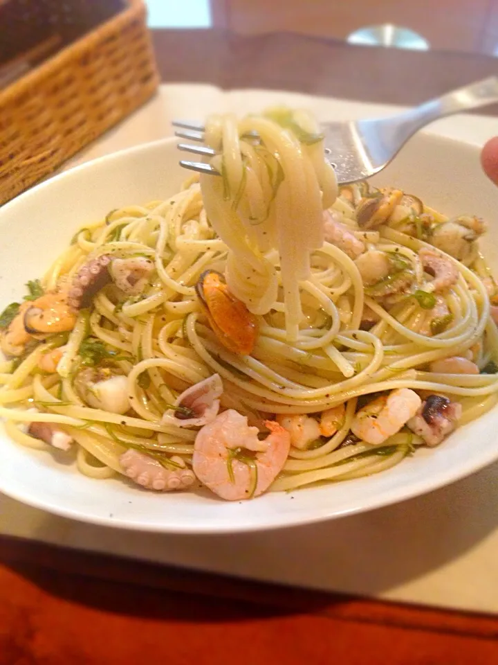 Seafood linguine|Sayakaさん