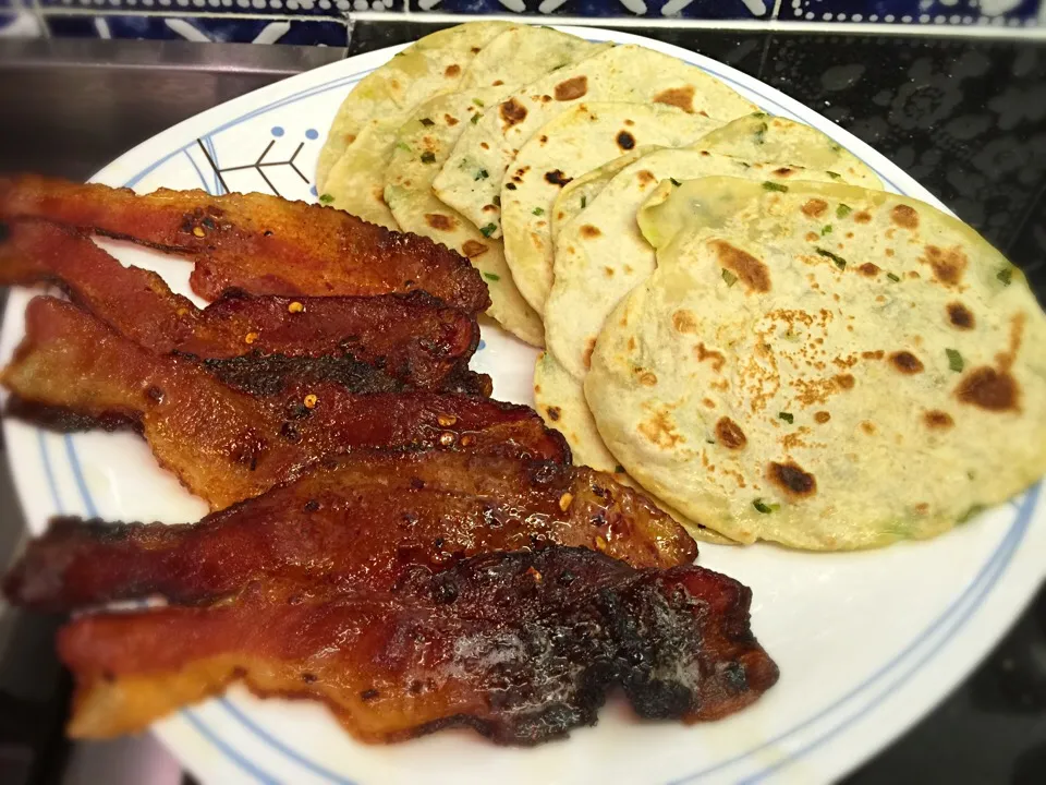 Five-Spice Millionaire’s Bacon wrap with Scallion Pancake|Colleen Teoさん