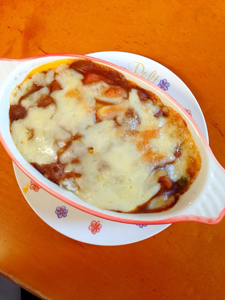 今日の晩ご飯はリメイク焼きカレー|うさぽん727さん