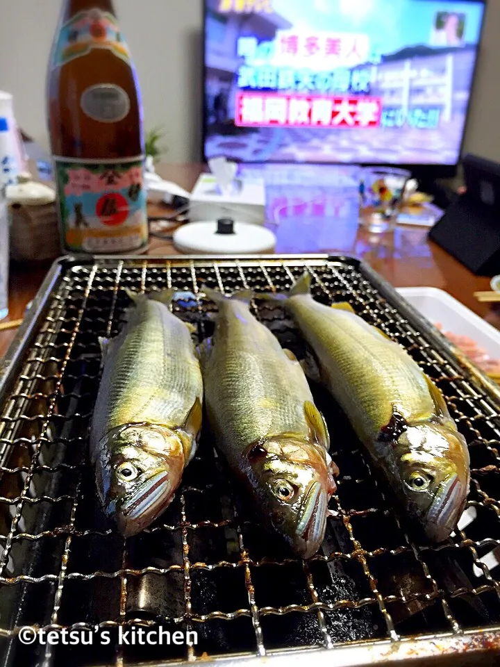 日曜日の昼飲みは鮎の塩焼き！ こりゃあガバイ旨かね〜♪😋🍻|TETSU♪😋さん