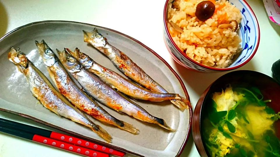 ししゃもと炊き込みご飯|めぐりさん