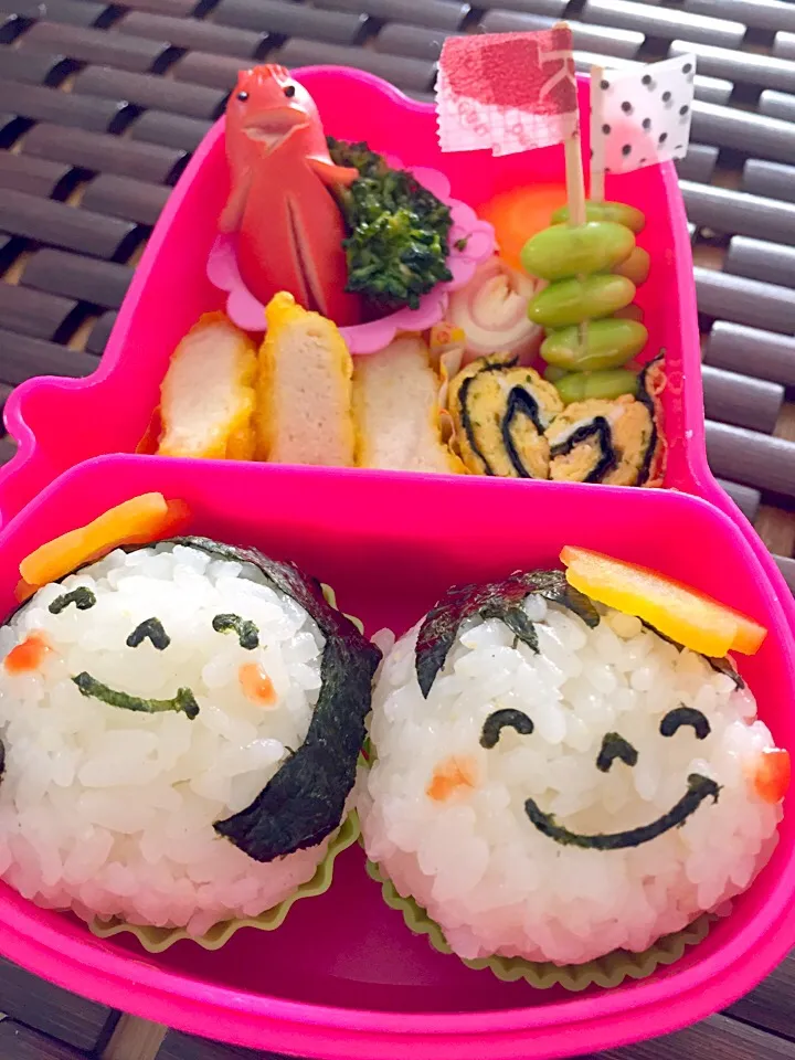 Snapdishの料理写真:幼稚園スマイルお弁当|ハナッペさん