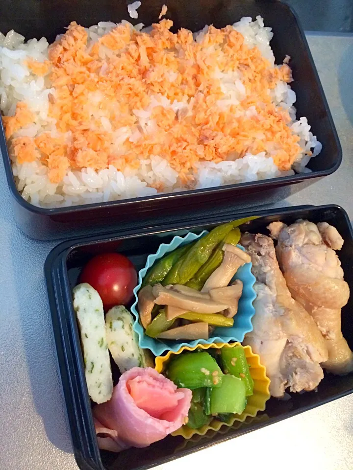 Snapdishの料理写真:2015.4.27＊夫ちゃん弁当|桜椛さん