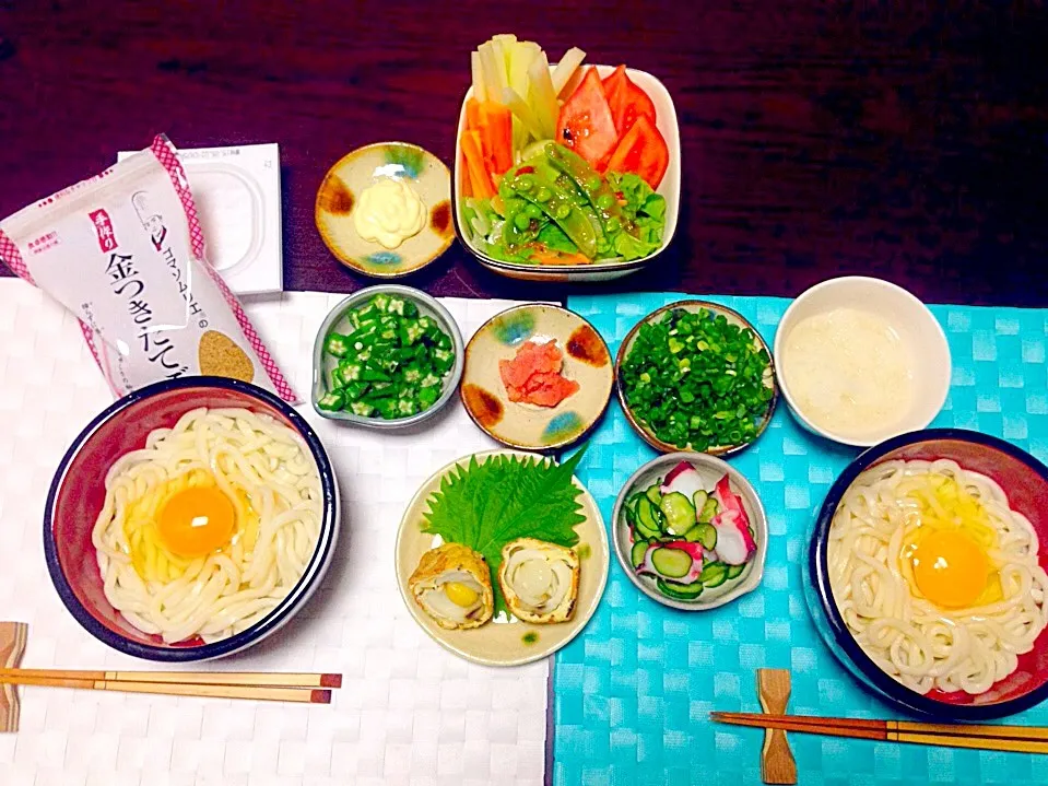 釜玉うどん トッピングはご自由に〜♪♪♪|Haruさん