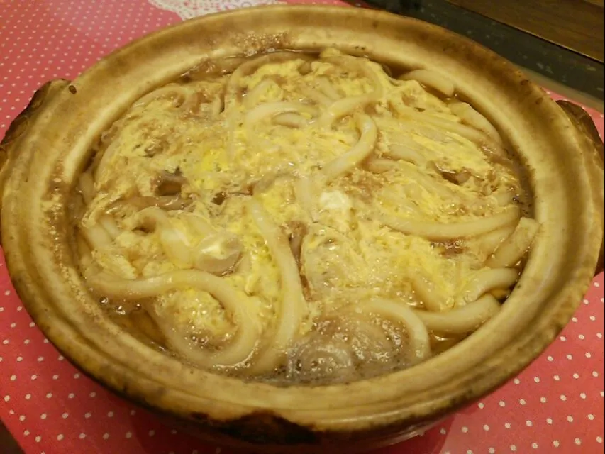 胃の調子が悪いので
鍋焼き卵とじうどん|kamekameさん