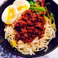 肉味噌うどん Minced beef with Miso paste Udon|Yumikoさん