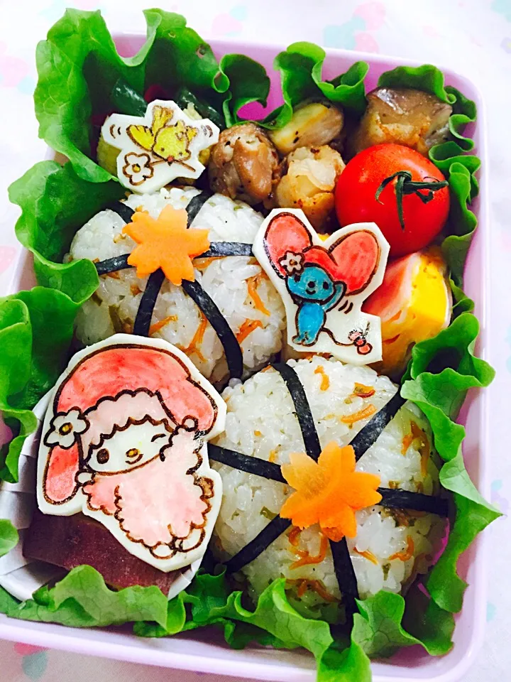 Snapdishの料理写真:4/28 ピアノちゃんとフラットくん弁当|えぁちママさん