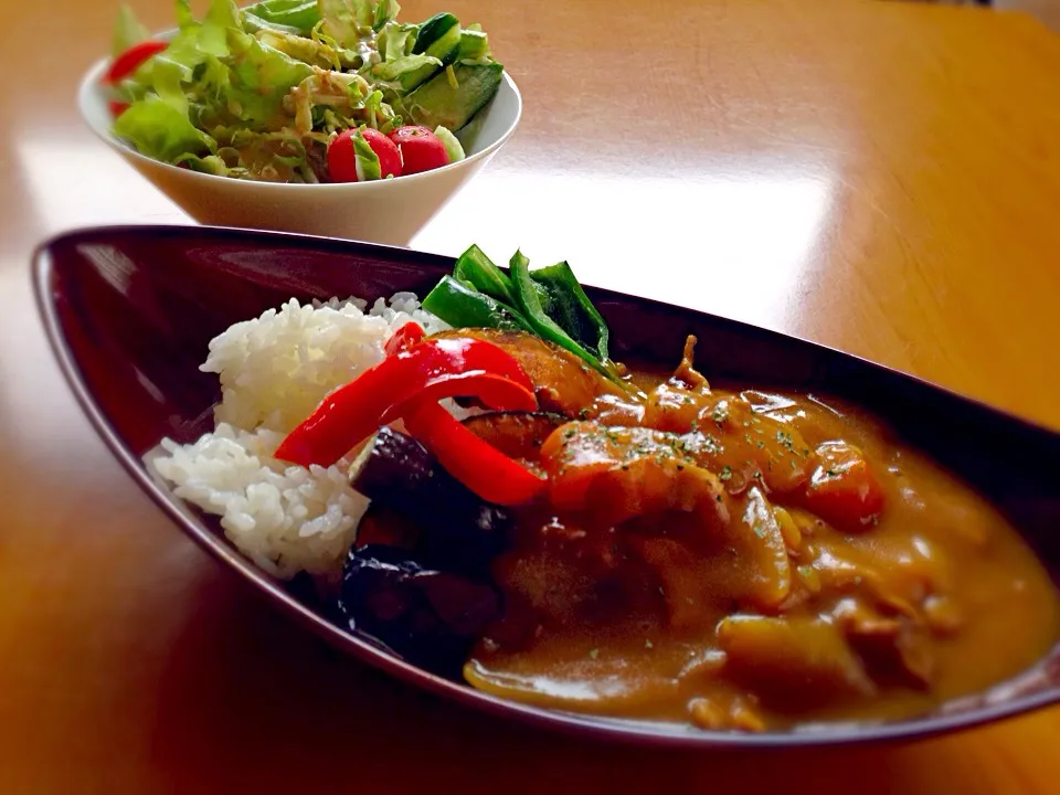 焼き野菜カレー(カボチャ、ナス、パプリカ、ピーマン)|Saoさん